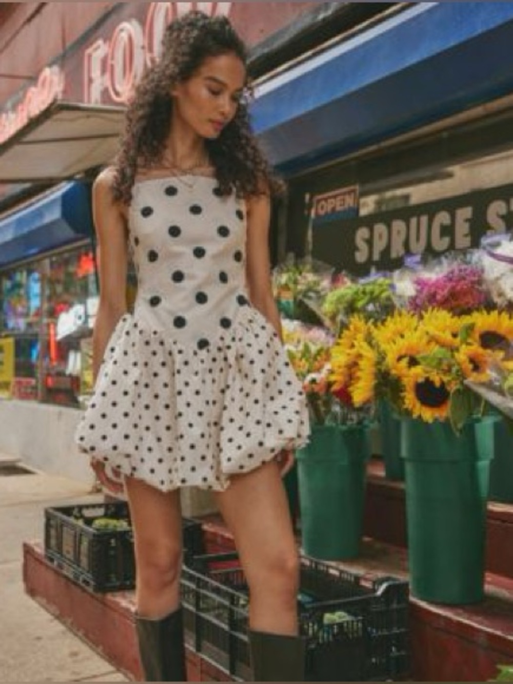 NWT FREE PEOPLE Misty Mini Puff Dress!
